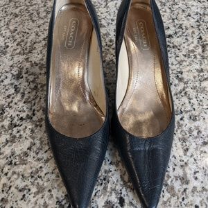 Beautiful navy Coach heels